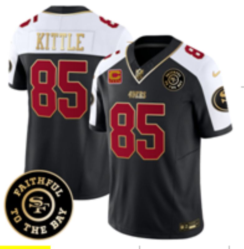 Men Nike San Francisco 49ers #85 Kittle black Limited NFL 2025 Jersey 0020->san francisco 49ers->NFL Jersey